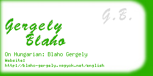 gergely blaho business card